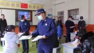 武山县消防大队进特殊教育学校传授消防安全知识