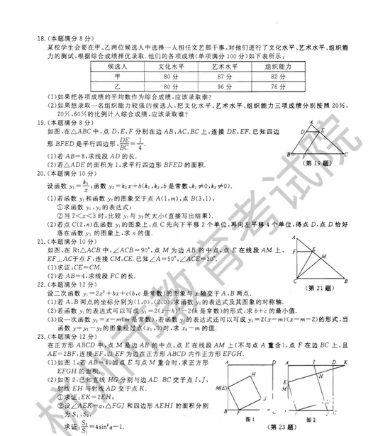2022年杭州中考语文、数学、英语试题+答案揭晓 2022年杭州中考语文、数学、英语试题+答案揭晓