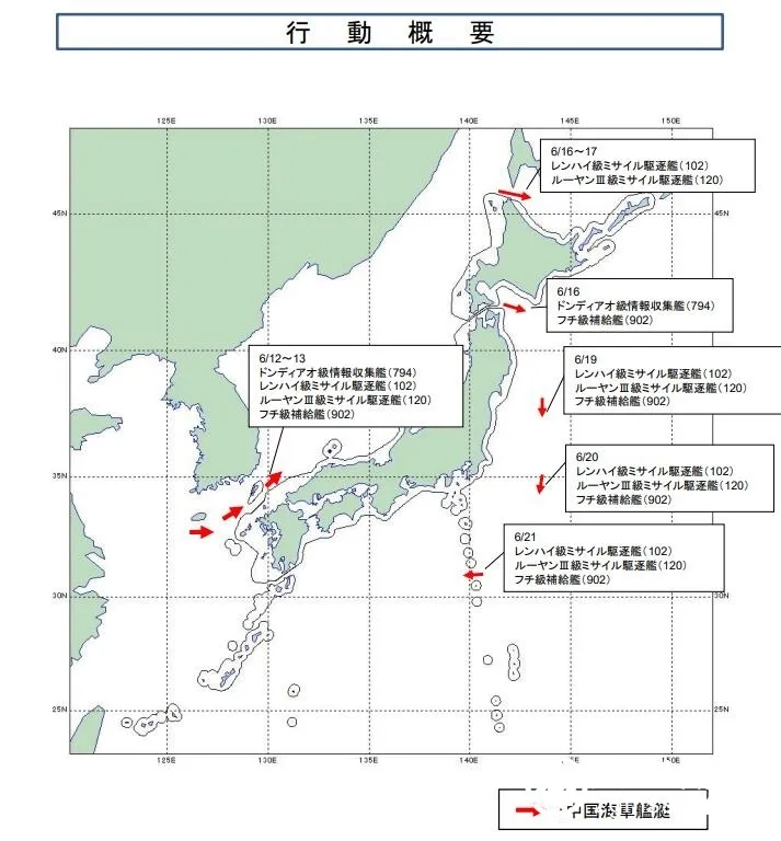 2天内，中国海军6艘驱护舰出岛链进入西太平洋