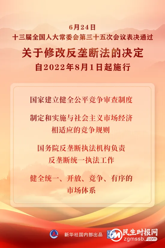 权威快报丨反垄断法完成修改