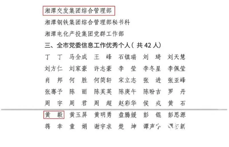 湘潭交发集团2022年度党委信息工作获通报表扬! 湘潭交发集团2022年度党委信息工作获通报表扬!
