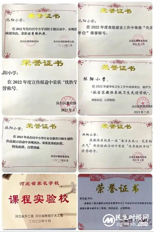 请查收邯郸市丛台区丛阳小学2023答卷