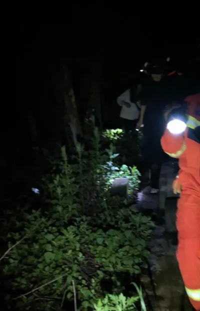 盘龙消防快速营救长虫山迷失人员