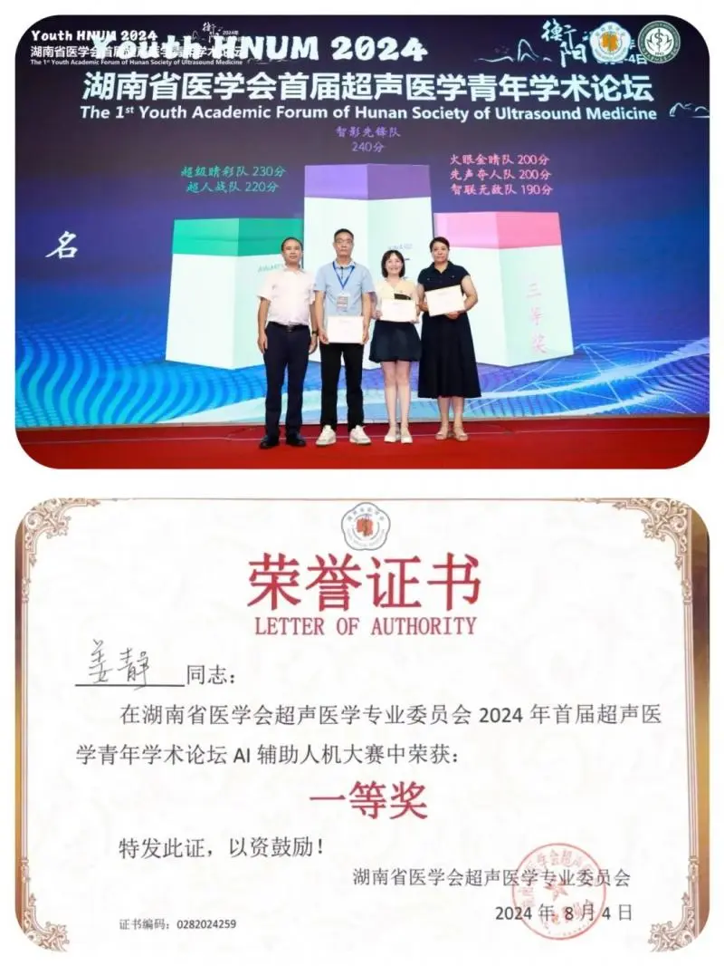 湘潭市中心医院超声科在这场省级论坛上议热点、话难点、谋方向、得奖项！