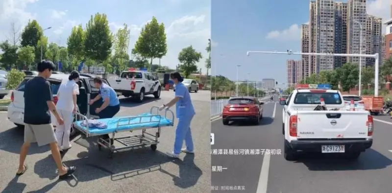 与死神赛跑，拥堵车流中开辟生命通道