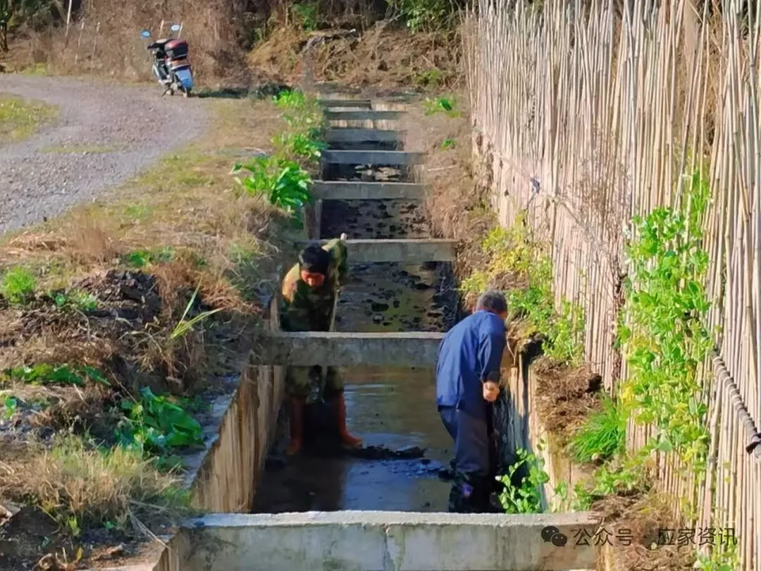 江西上饶应家乡: 清沟渠保灌溉 田间地头忙春耕